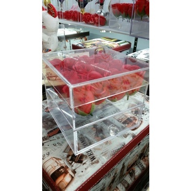 【台灣現貨速發】台灣現貨---抽屜盒////乾花盒(透明壓克力盒)