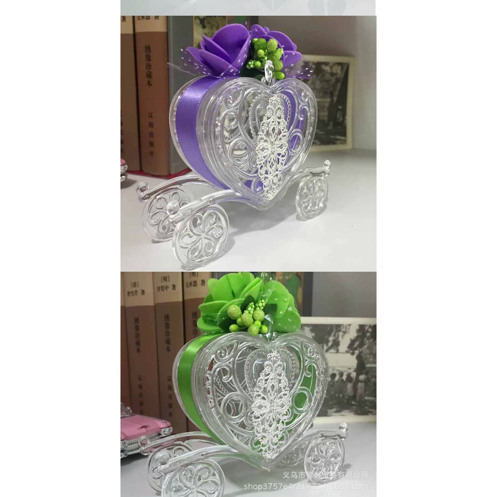 【台灣現貨速發】心型南瓜馬車 透明盒 糖果盒 透明｜一次最少出貨５個｜10元批發9元