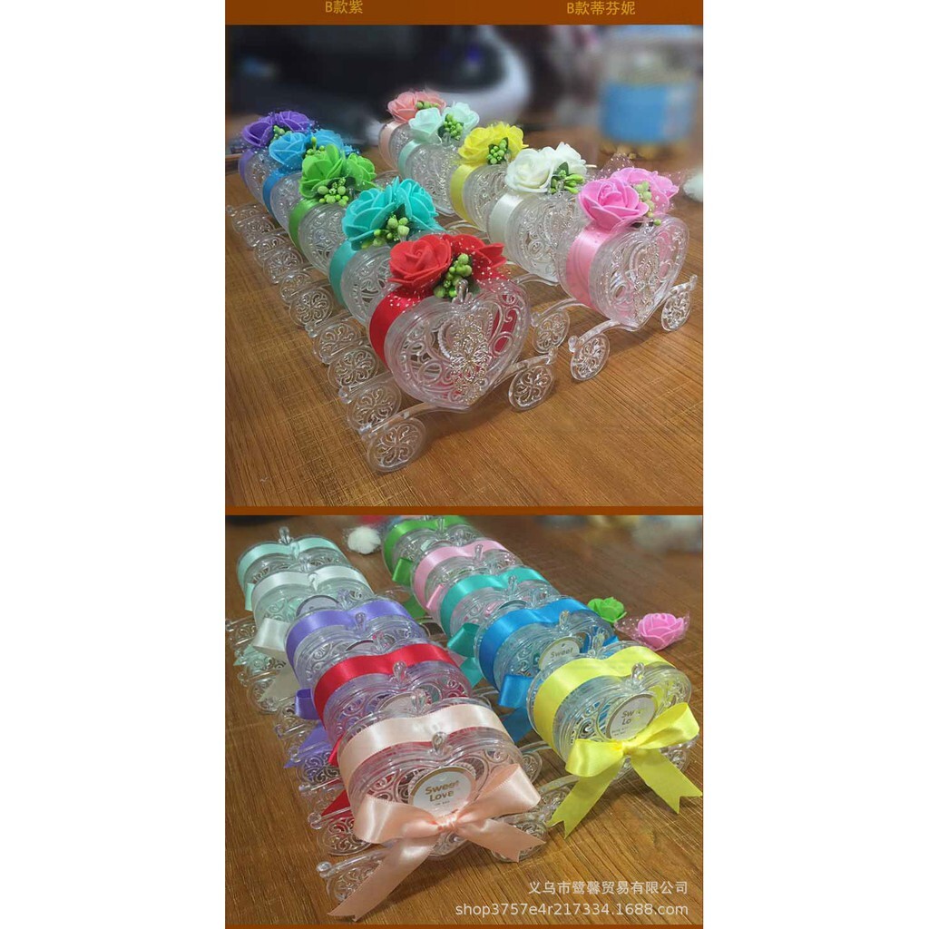 【台灣現貨速發】心型南瓜馬車 透明盒 糖果盒 透明｜一次最少出貨５個｜10元批發9元