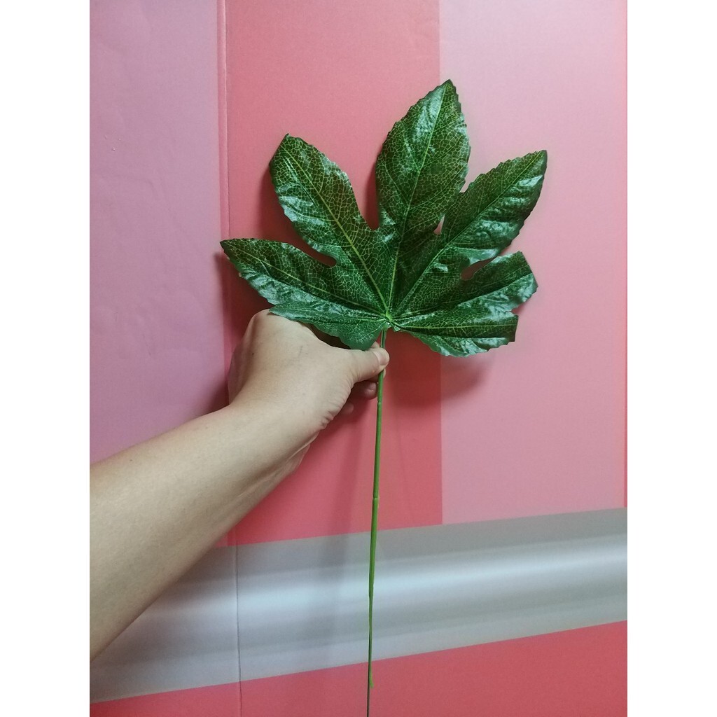 【台灣現貨速發】八角金盤葉｜仿真 人造花 八角葉片 人造仿真植物 創意仿真植物 裝飾