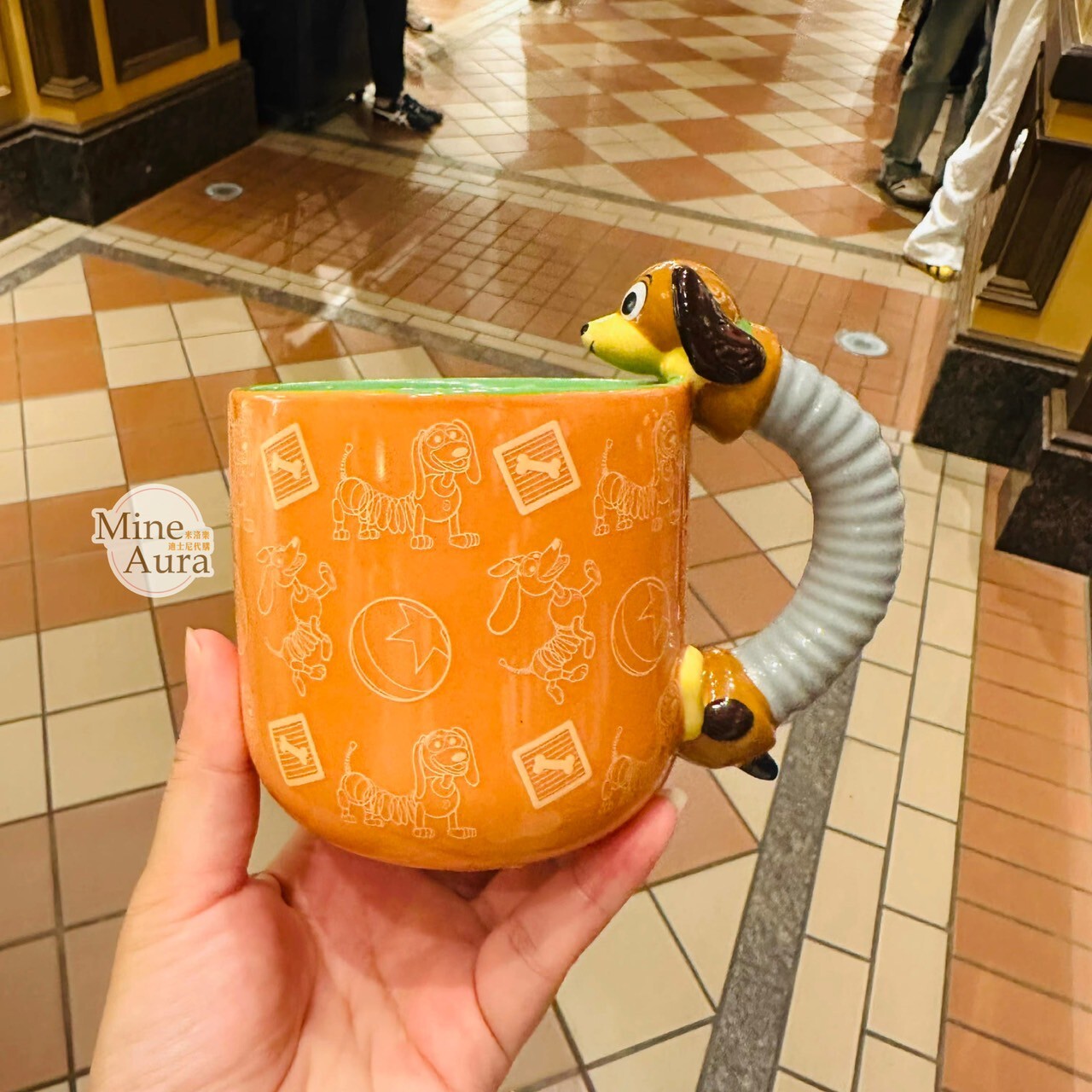 彈簧狗 Slinky Dog 造型 陶瓷馬克杯 水杯 玩具總動員 Toy Story -上海迪士尼樂園