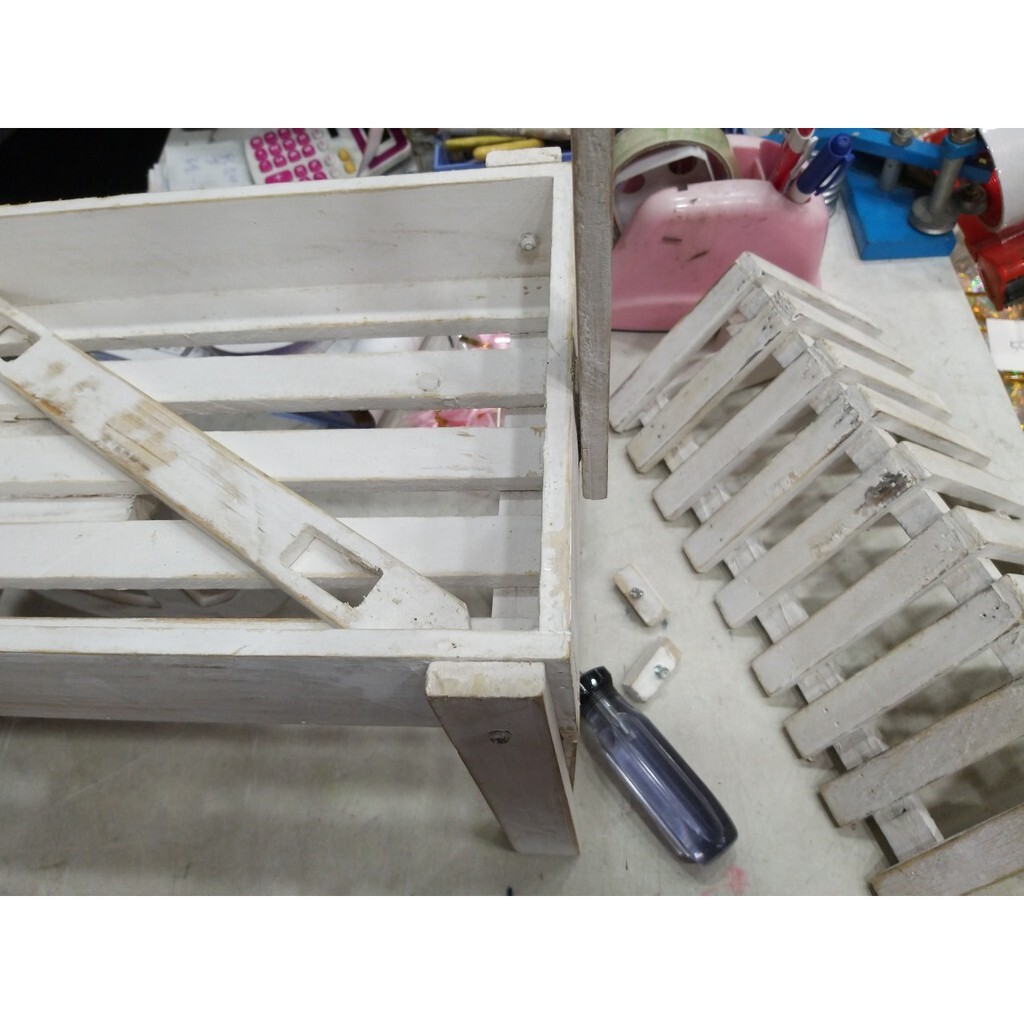 【台灣現貨速發】小花車 木製花車 白色花車 [出清商品]