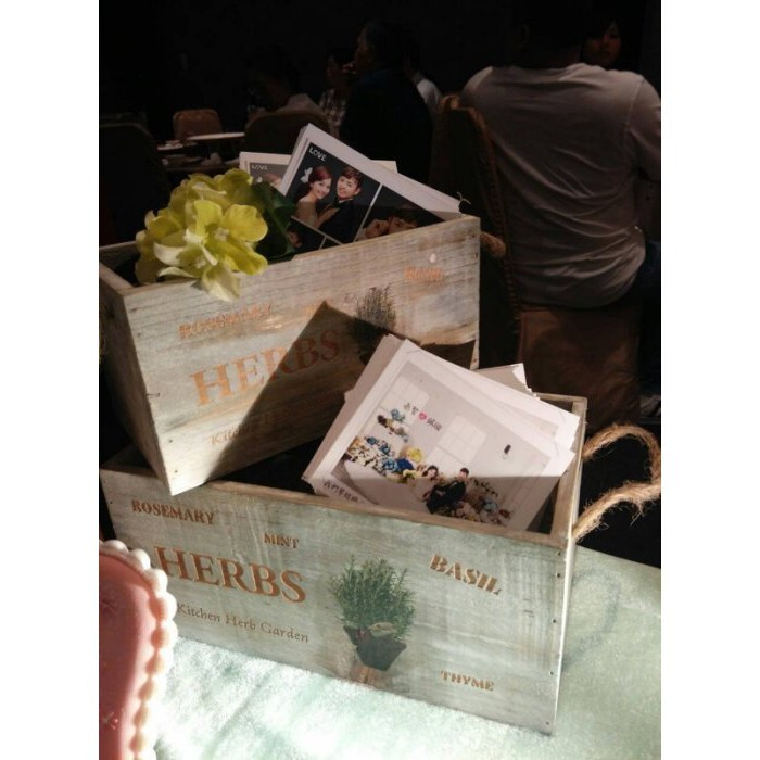 【台灣現貨速發】(花花手作材料)多肉植物花器//婚禮花卉-M62-鄉村風彩繪木盒(花器)