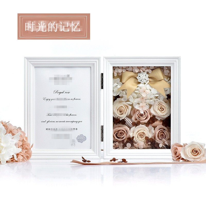 【台灣現貨速發】永生花**摺疊立體花盒框**(大)