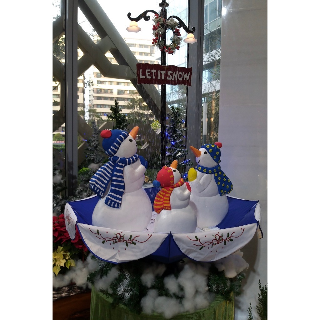 【台灣現貨速發】聖誕節 大型聖誕飄雪人傘 下雪機