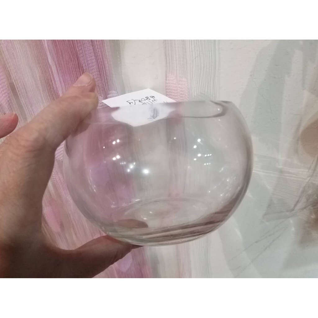 【台灣現貨速發】圓球透明玻璃花器//小魚缸//小花盆**80元