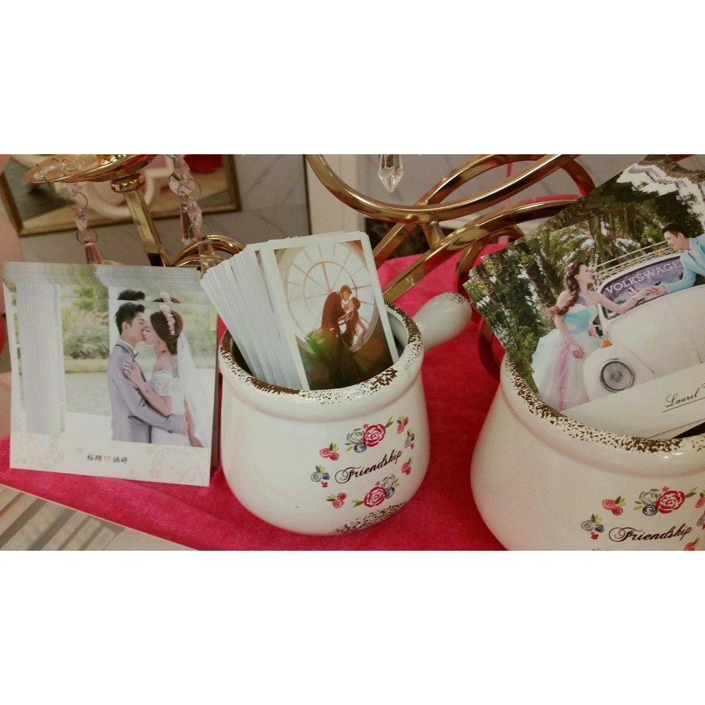 【台灣現貨速發】歐式小花盆 帶把手花盆 鄉村風 白瓷花盆 90元**有現貨