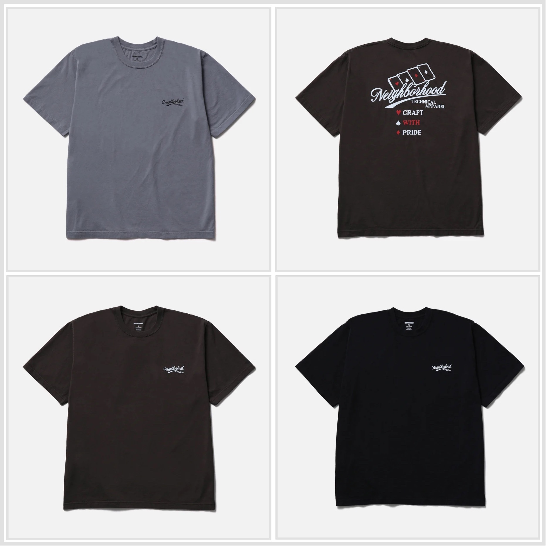 [Instock] NEIGHBORHOOD FW25 NH . TEE SS-8 | ( BLACK / GRAY / BROWN )