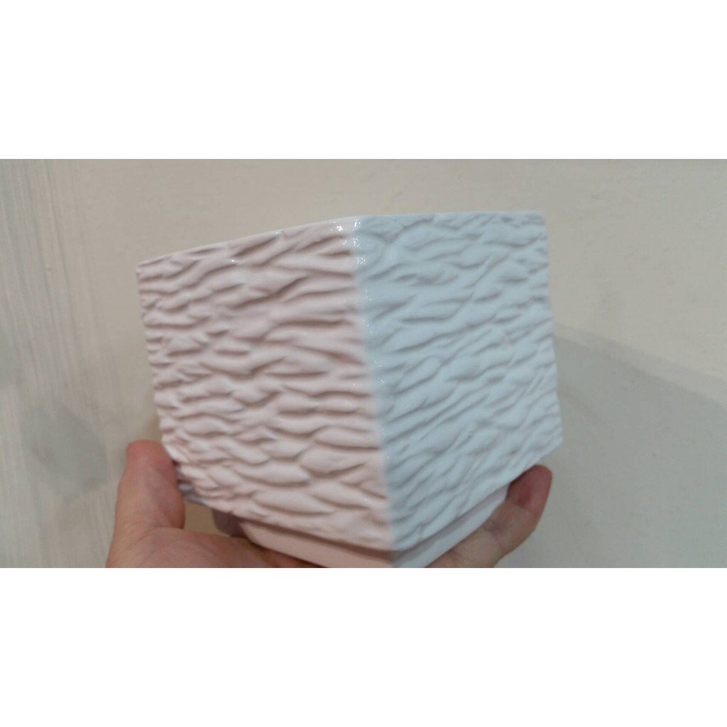 【台灣現貨速發】插乾花M279-歐式白瓷波浪紋小花盆60元**有現貨