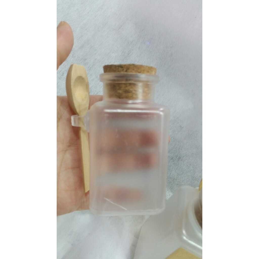 【台灣現貨速發】台灣現貨**婚禮小物---方形 花茶瓶 糖果罐 附木湯匙｜塑膠製