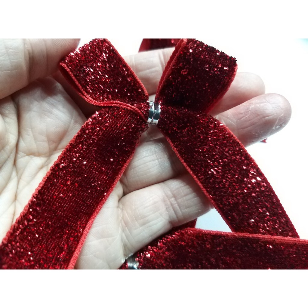 【台灣現貨速發】2公分亮絨蔥帶蝴蝶結 (有魔帶)零碼出清共84個*2=168元