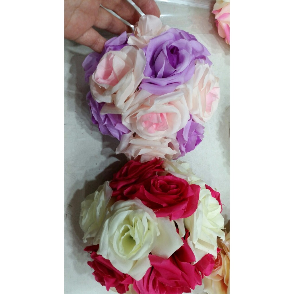 【台灣現貨速發】仿真人造花--玫瑰花球***半球70元