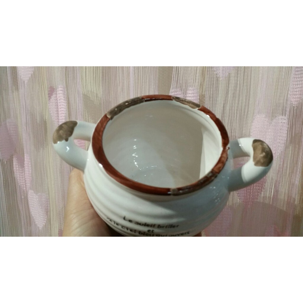 【台灣現貨速發】種多肉/插乾花-雙耳歐式小花盆**45元**有現貨