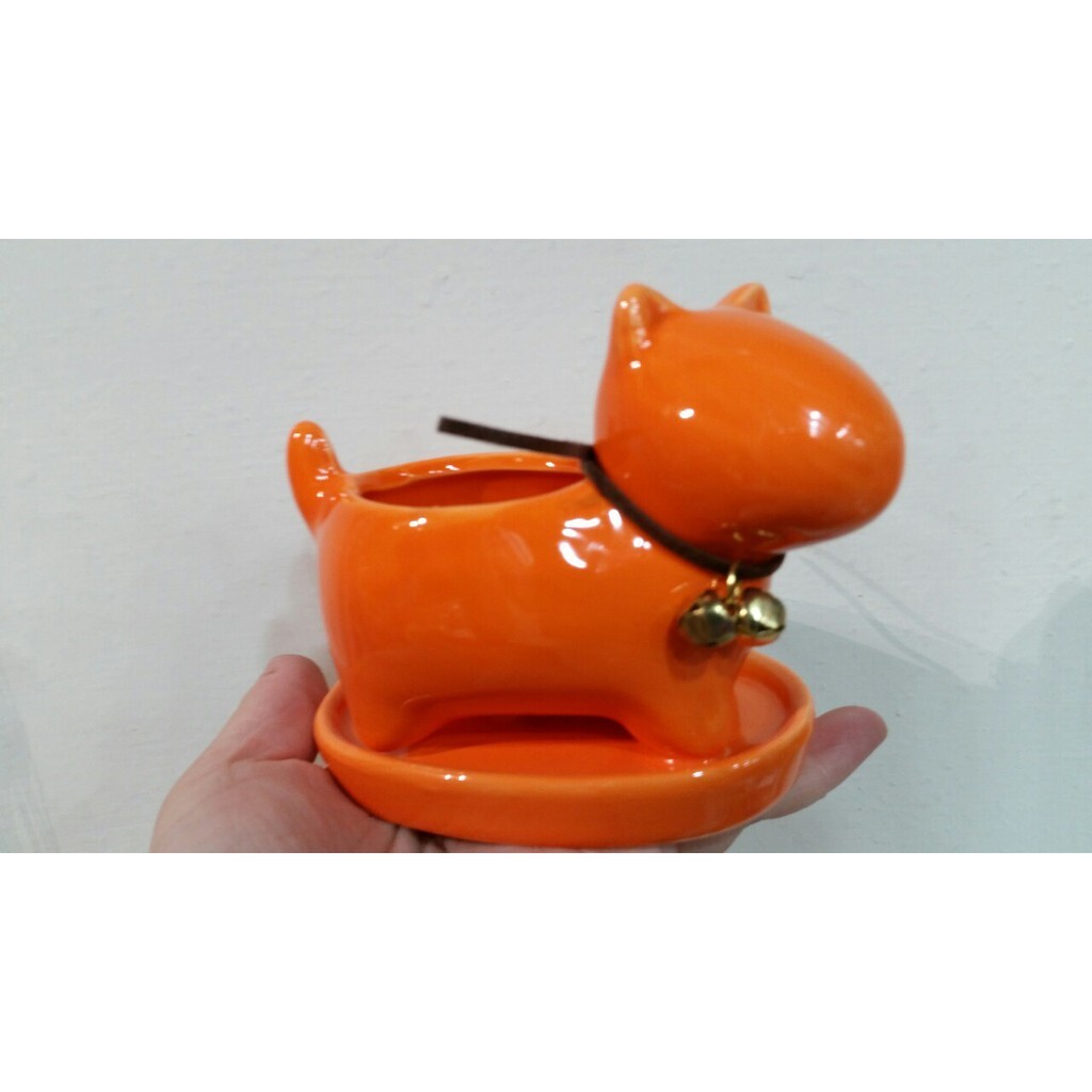 【台灣現貨速發】種多肉//插乾花**M282-可愛小狗造型花器**45元有現貨