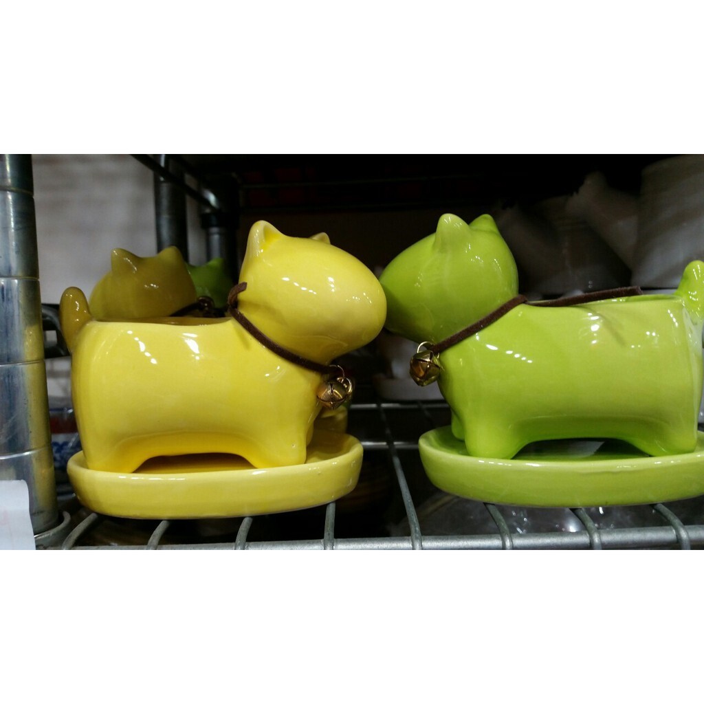 【台灣現貨速發】種多肉//插乾花**M282-可愛小狗造型花器**45元有現貨