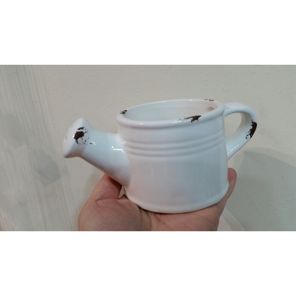 【台灣現貨速發】種多肉//插乾花M285-澆花壺造型花器**45元**有現貨