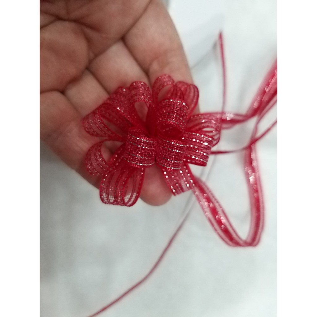 【台灣現貨速發】台灣現貨0.9公分一拉成型禮花緞帶/拉禮花