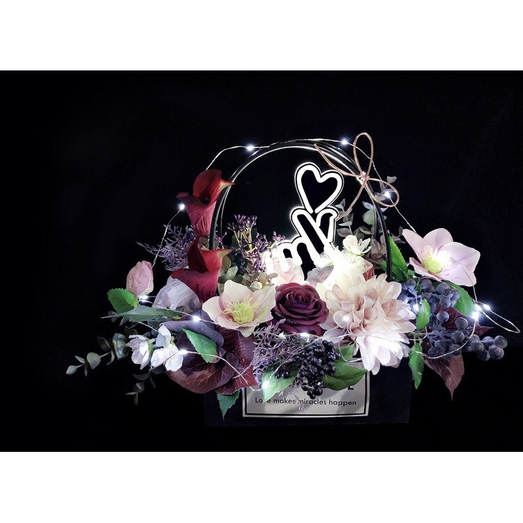 【台灣現貨速發】浪漫3D卡通投影燈  LED燈 壓克力雕刻裝飾燈 鮮花包裝材料 燈牌