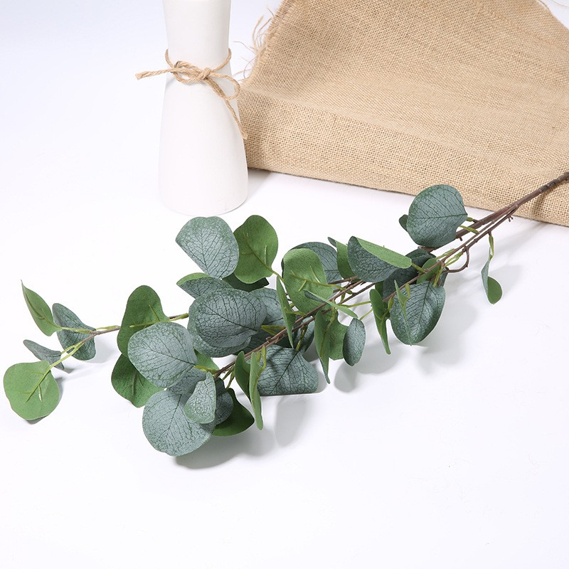 【台灣現貨速發】仿真單支蘋果葉 圓葉桉 仿真尤加利葉 仿真乾花 人造花 拍照道具