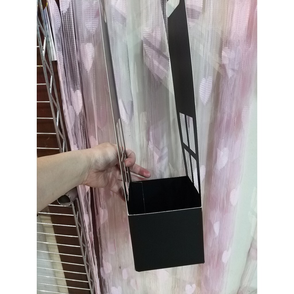 【台灣現貨速發】長條開窗手提盒//插花//放3吋盆栽盒子//禮物盒 30元有現貨
