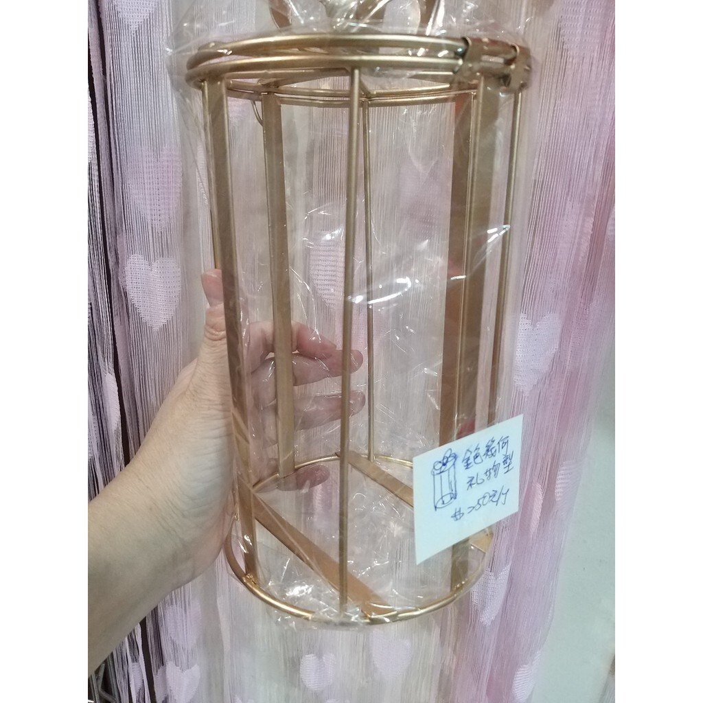 【台灣現貨速發】歐式幾何 金色圓型禮物型花器