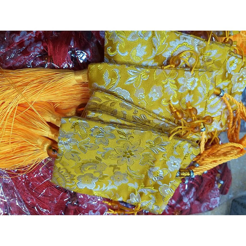 【台灣現貨速發】香包 福袋 刺繡香囊福袋 香包袋 七彩綢布刺繡袋｜9*12公分