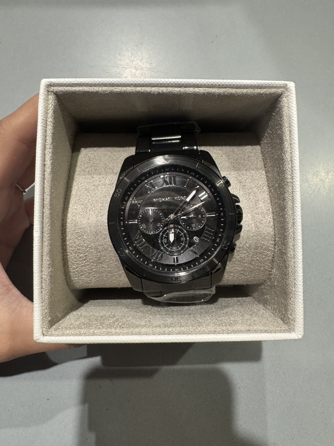 Michael Kors MK9185 不鏽鋼錶帶 三眼 手錶 男錶