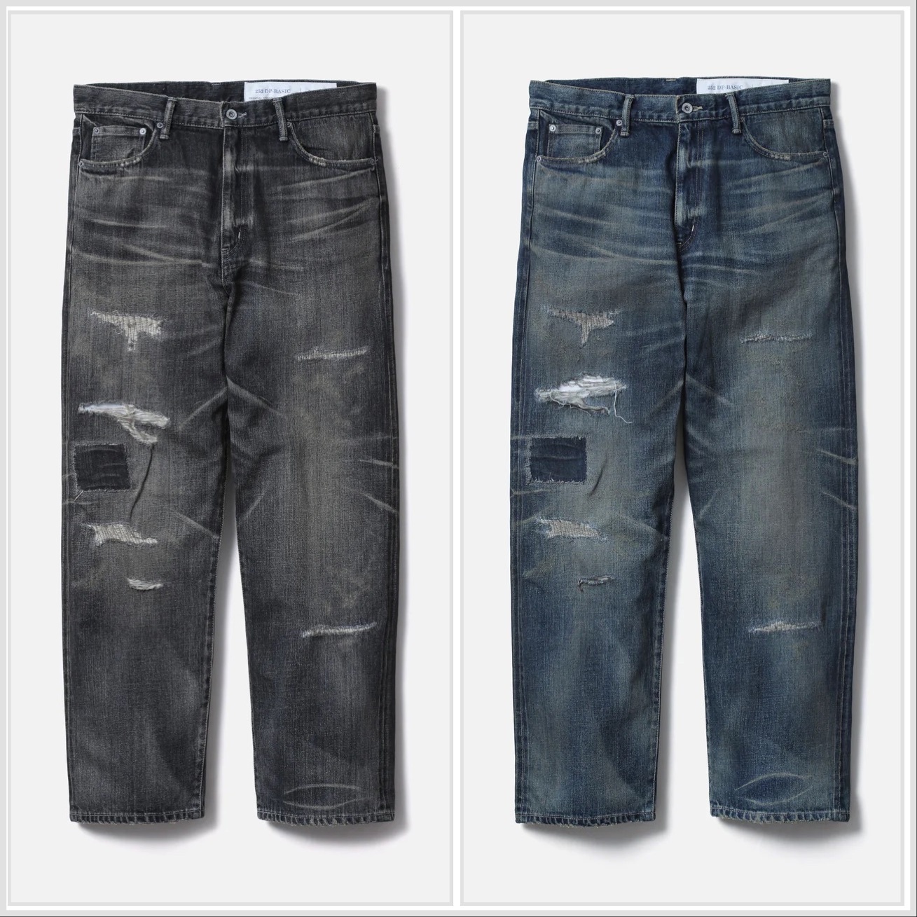 [Instock] NEIGHBORHOOD FW25 SAVAGE DENIM DP BASIC PANTS | (Black / Indigo)
