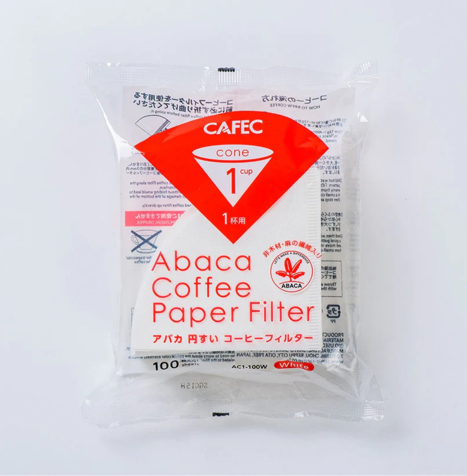 CAFEC 三洋 ABACA 咖啡濾紙 V60 錐形漂白 100入 日本製