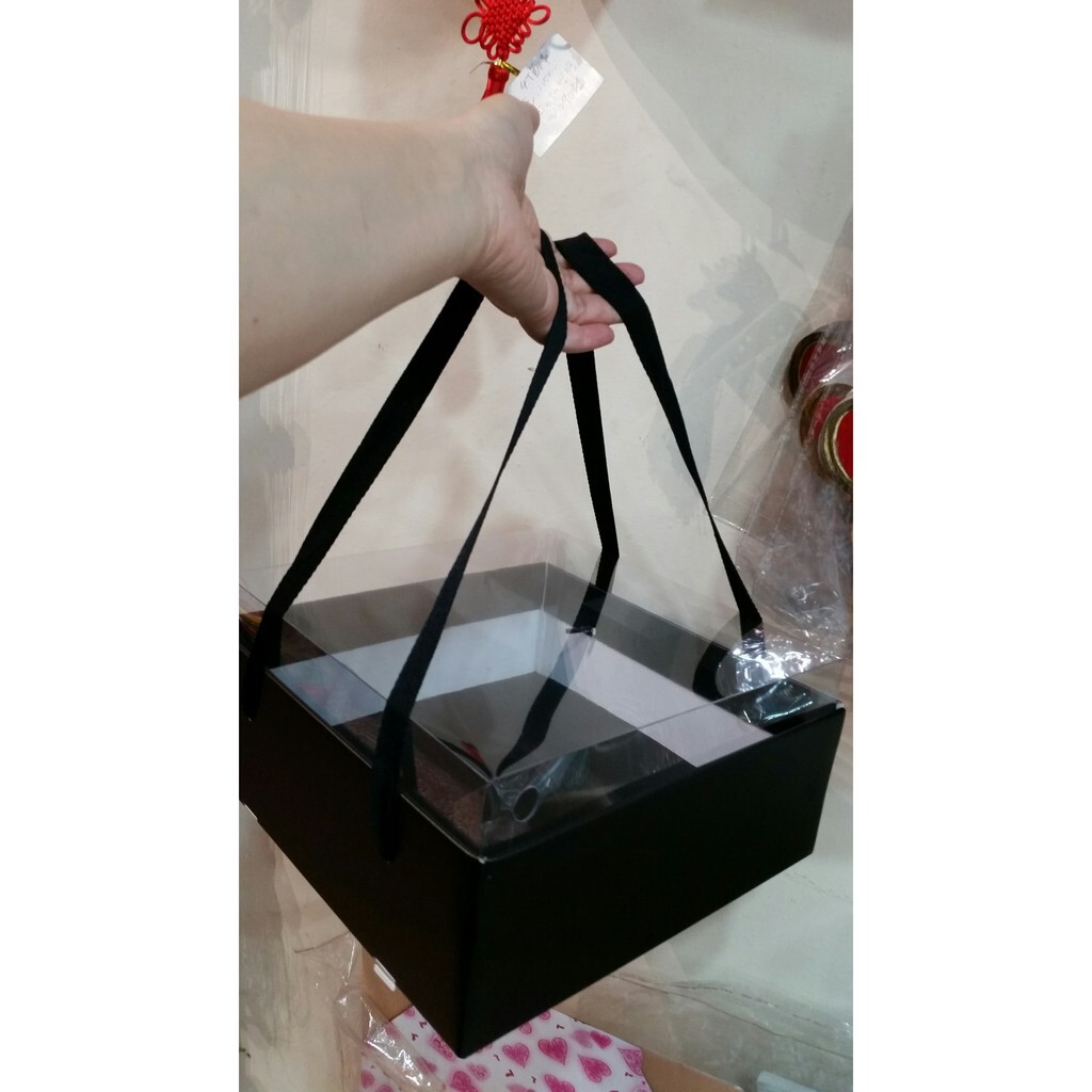 【台灣現貨速發】韓風上蓋透明 //花圈盒//乾花盒// 27*27*13公分