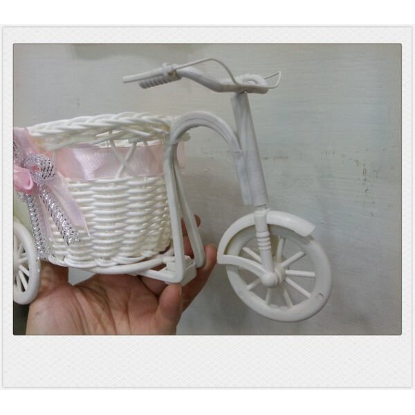 【台灣現貨速發】(花花手作材料)M63--可愛腳踏車花器**有現貨