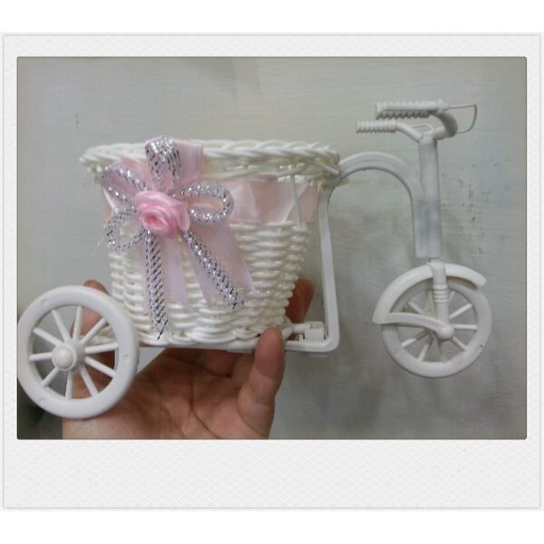 【台灣現貨速發】(花花手作材料)M63--可愛腳踏車花器**有現貨