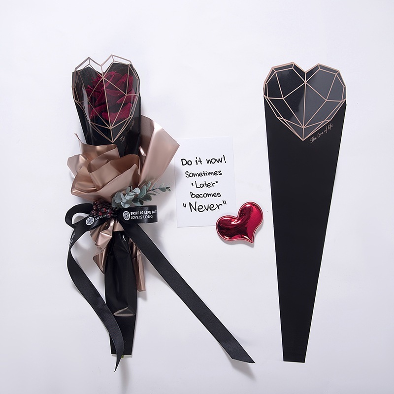 【台灣現貨速發】韓風鑽石花束套｜一包20個｜單支花套 包裝三角花套 花束套  鮮花套