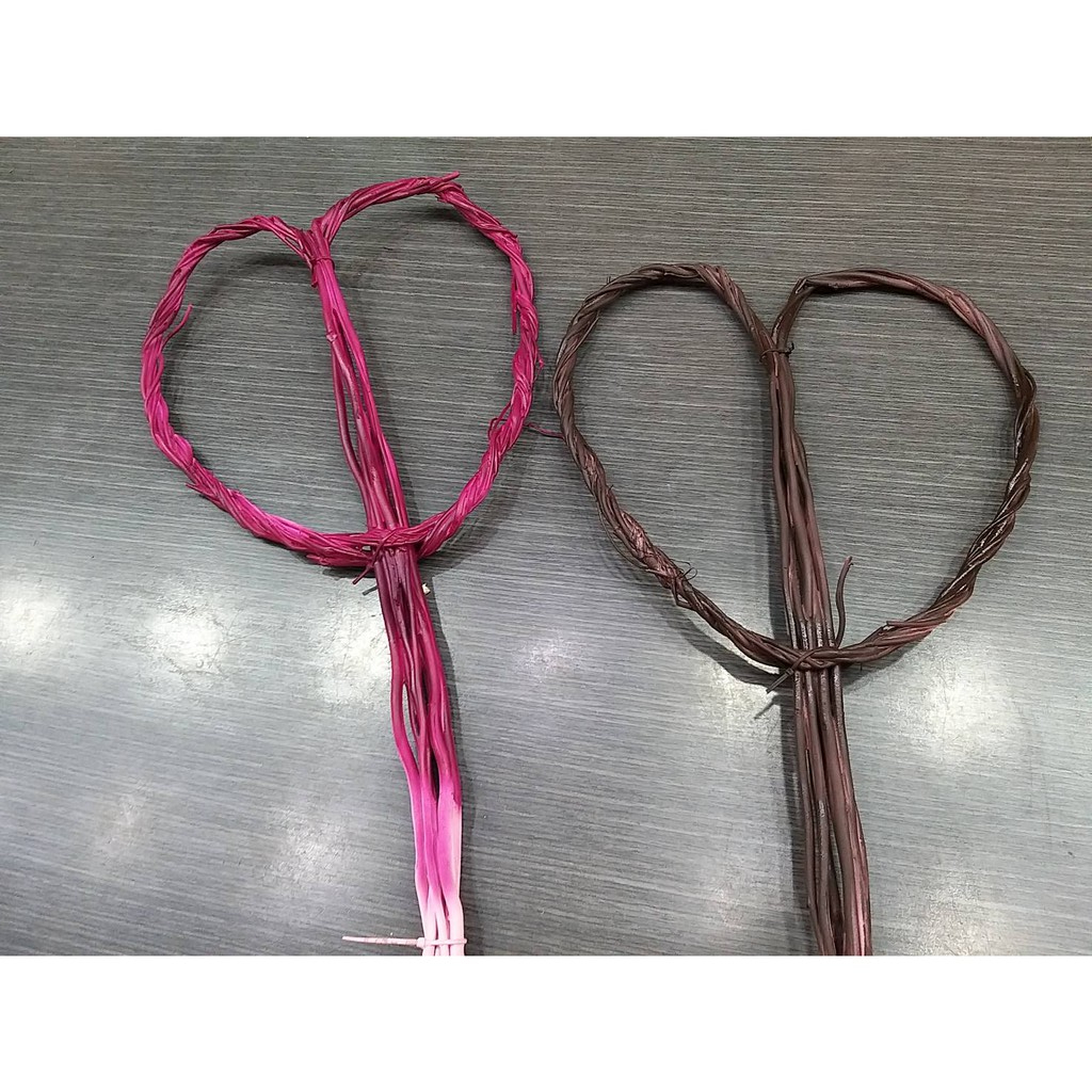 【台灣現貨速發】柳藤 愛心 心型花環 '花束心型手把 藤圈 乾燥素材