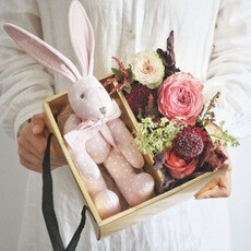 【台灣現貨速發】韓風上蓋透明 //乾花盒// 鮮花盒//永生花盒**大軟書盒