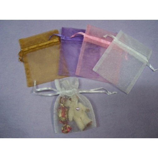 【台灣現貨速發】素色雪紡紗袋束口袋 束口袋｜10*12 & 9*12cm｜小物 紗袋