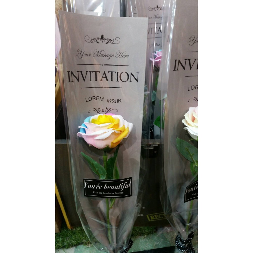 【台灣現貨速發】花束套 鮮花套 韓風紙卡單支花束套 單支花套｜一包20個120元｜包裝花套