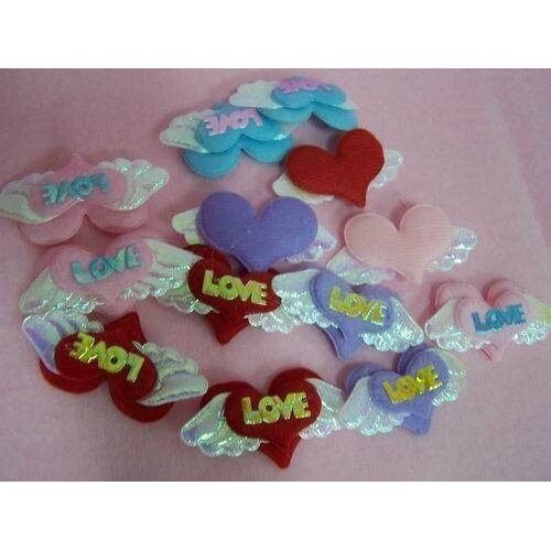 【台灣現貨速發】翅膀 泡綿翅膀 毛布雙層愛心泡棉翅膀 love｜3元''批發2.5元｜手工藝材料