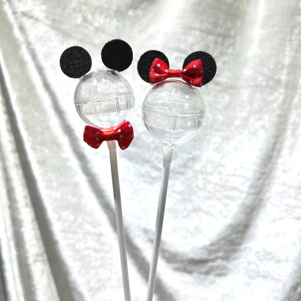 【台灣現貨速發】米奇米妮造型金莎壓克力球｜兩款隨機出貨｜金莎 壓克力 米奇 米妮 蝴蝶結 畢業季 慶生