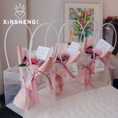 【台灣現貨速發】正方形乾花袋｜韓風乾花｜透明pp袋 ｜整包批發｜塑膠提袋 透明提袋 禮物袋