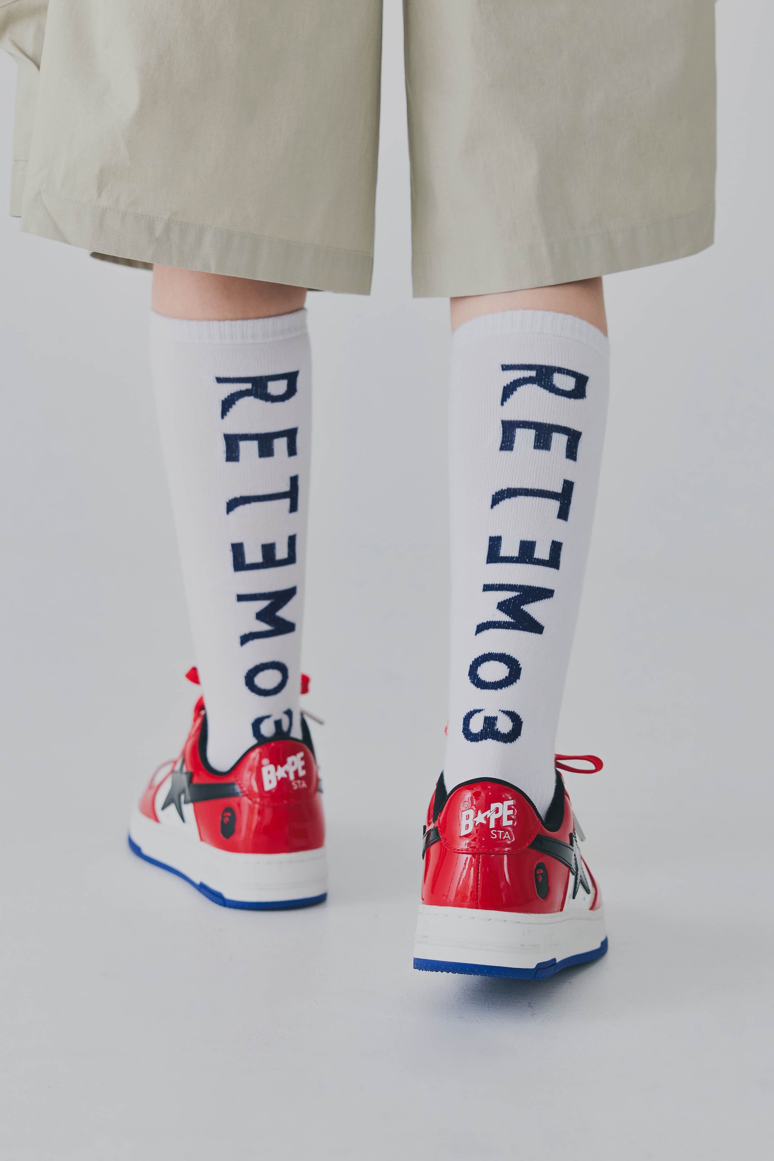 RETEM03 Baseline Socks｜White