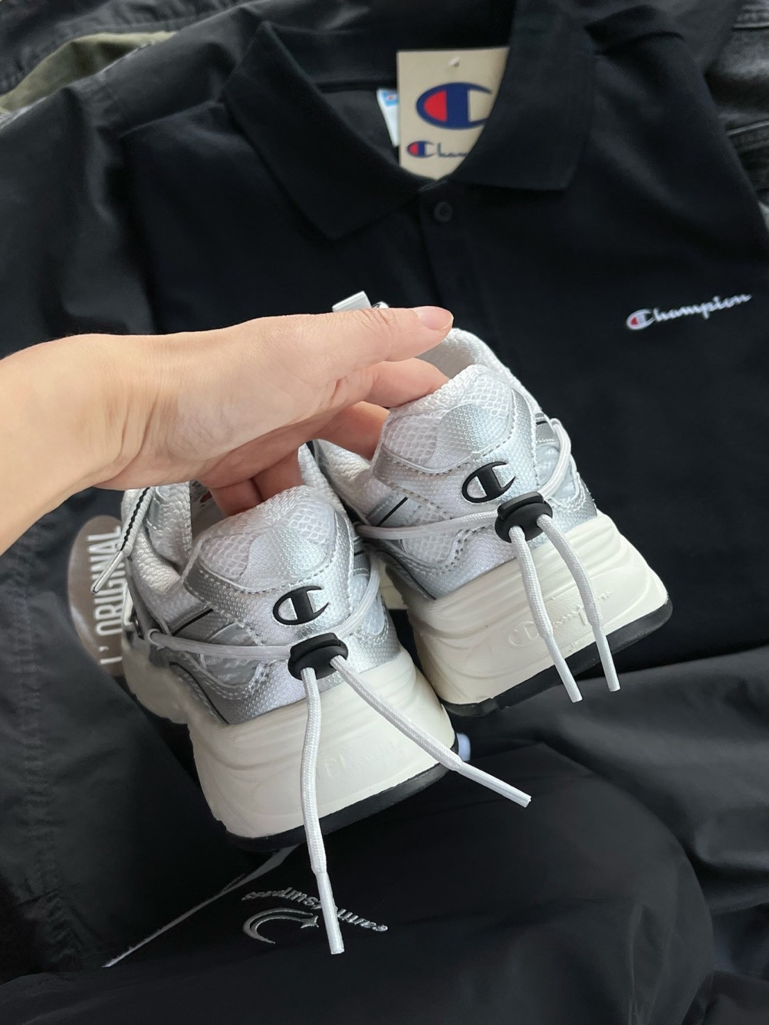 CHAMPION Y2K 復古千禧 抽繩 老爹鞋