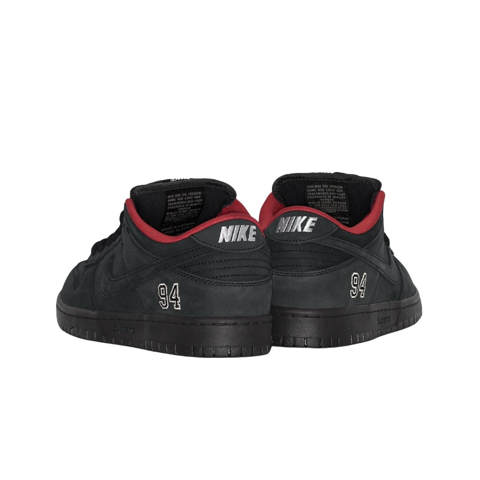 -(A12d)-SUPREME NIKE SB DUNK LOW BLACK 黑色 男鞋-HQ8487 001