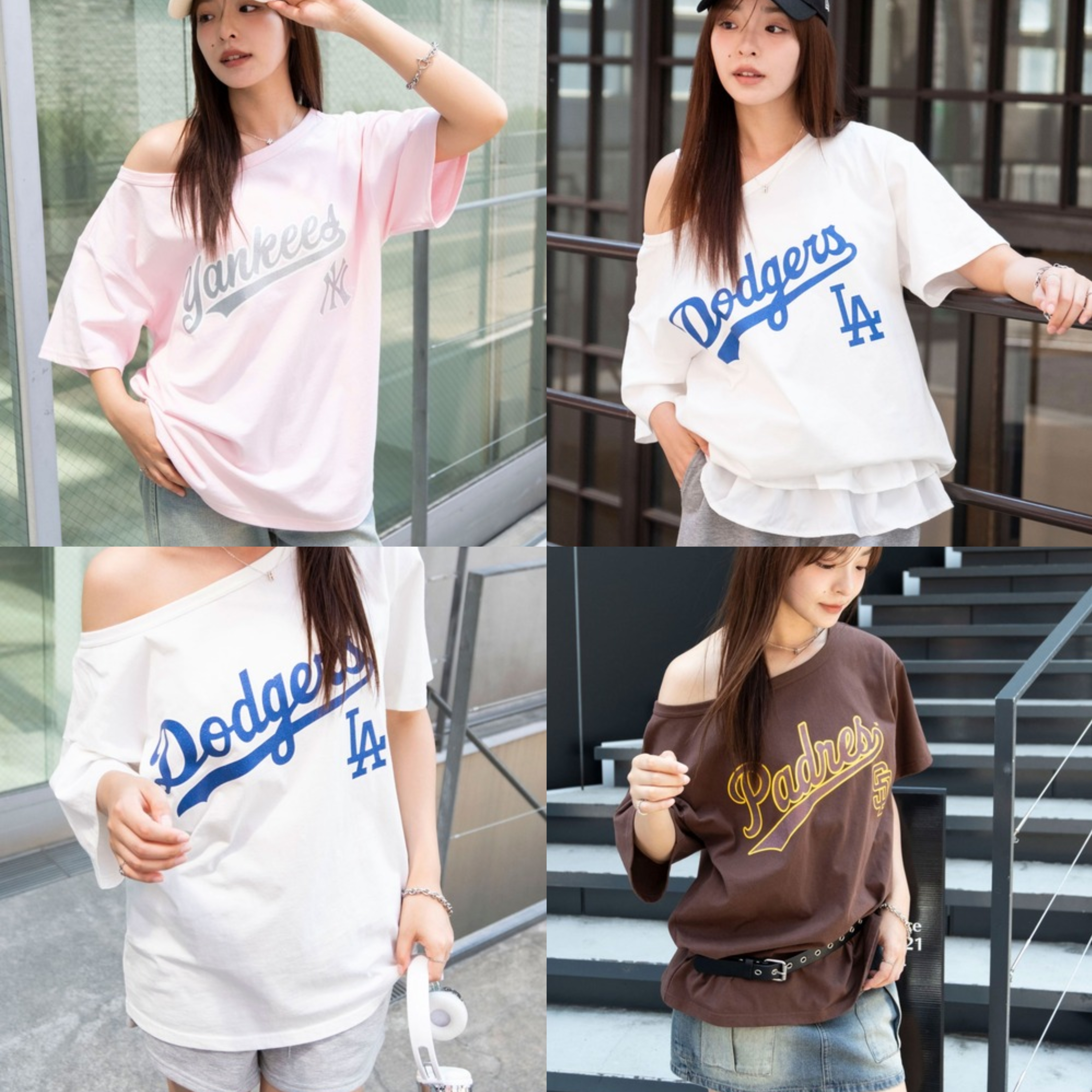 JP MLB 露肩T-Shirt （P9 JP76）