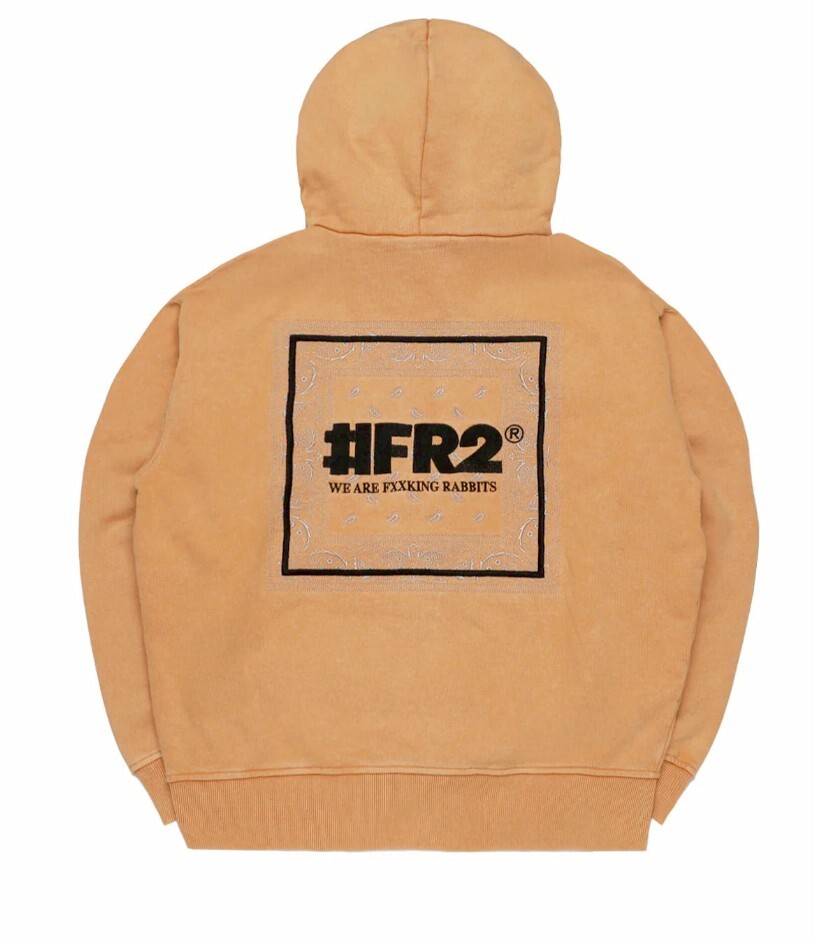 FR2 Acid Wash Embroidery Paisley Hoodie[FRC3934]