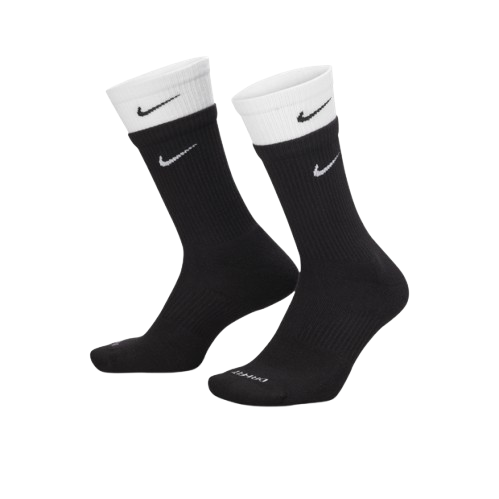 Nike Everyday Plus Cushioned 白黑雙層 單雙入 長襪 DD2795-011 IX