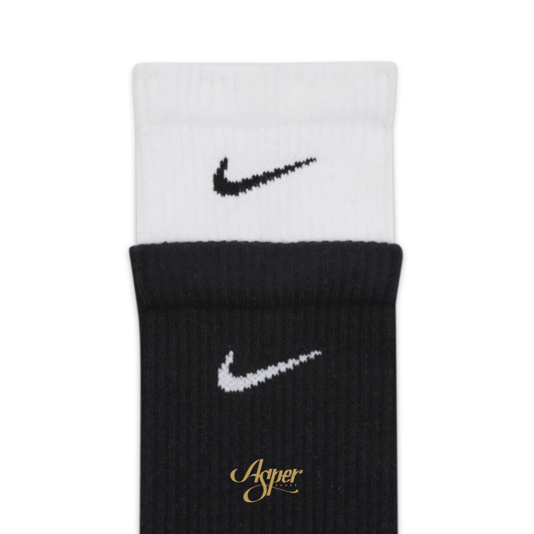 Nike Everyday Plus Cushioned 白黑雙層 單雙入 長襪 DD2795-011 IX