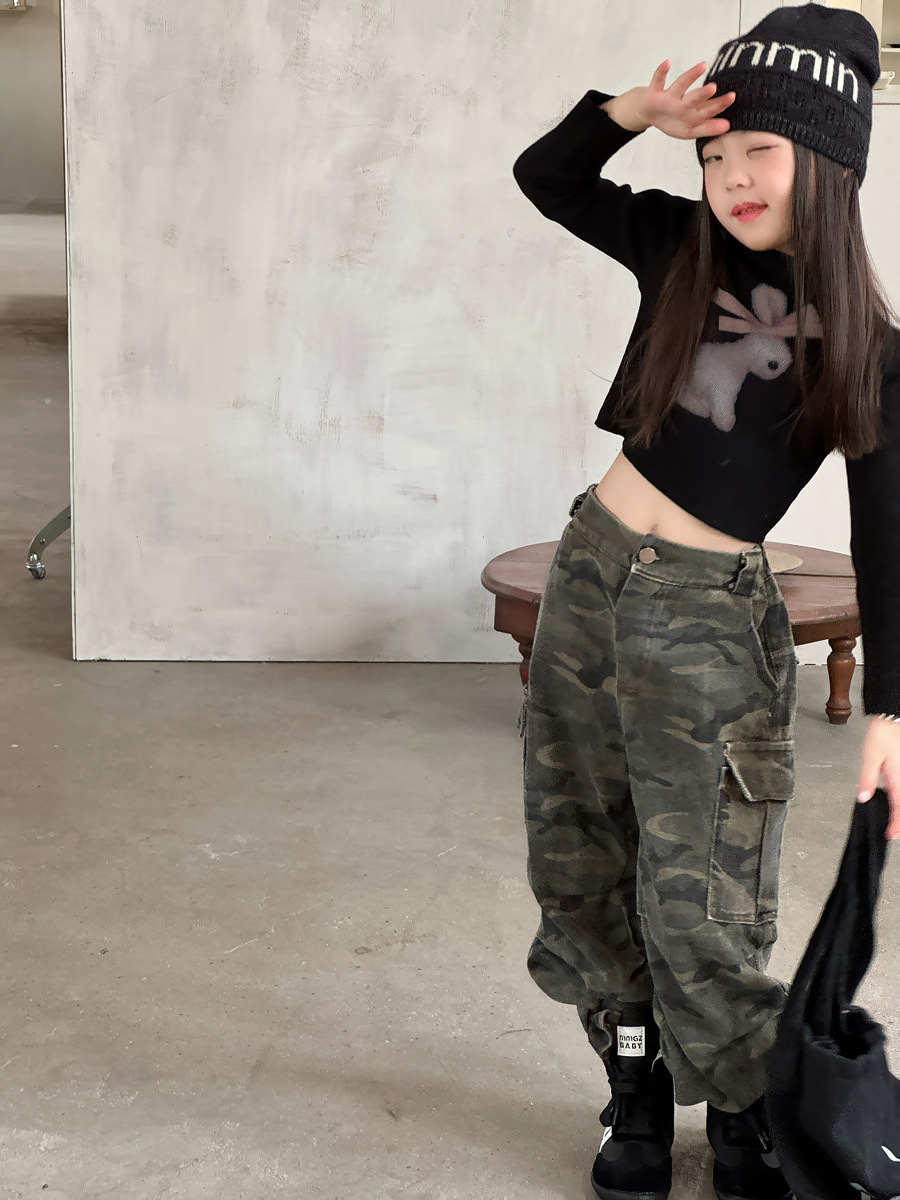 美式復古做舊迷彩褲