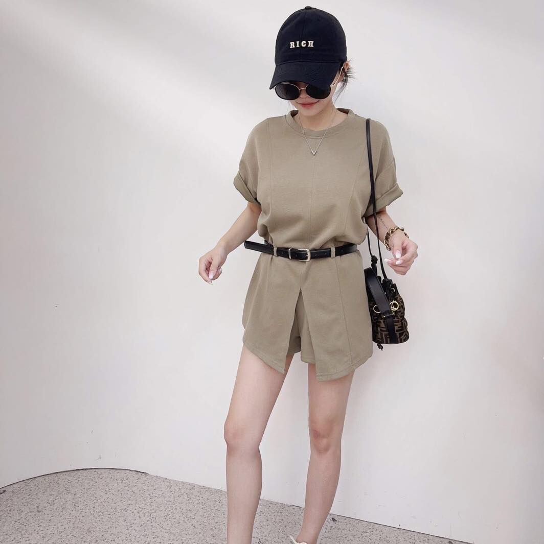 【顯瘦修身的雲朵空氣棉衣+短褲3件組】（現貨）