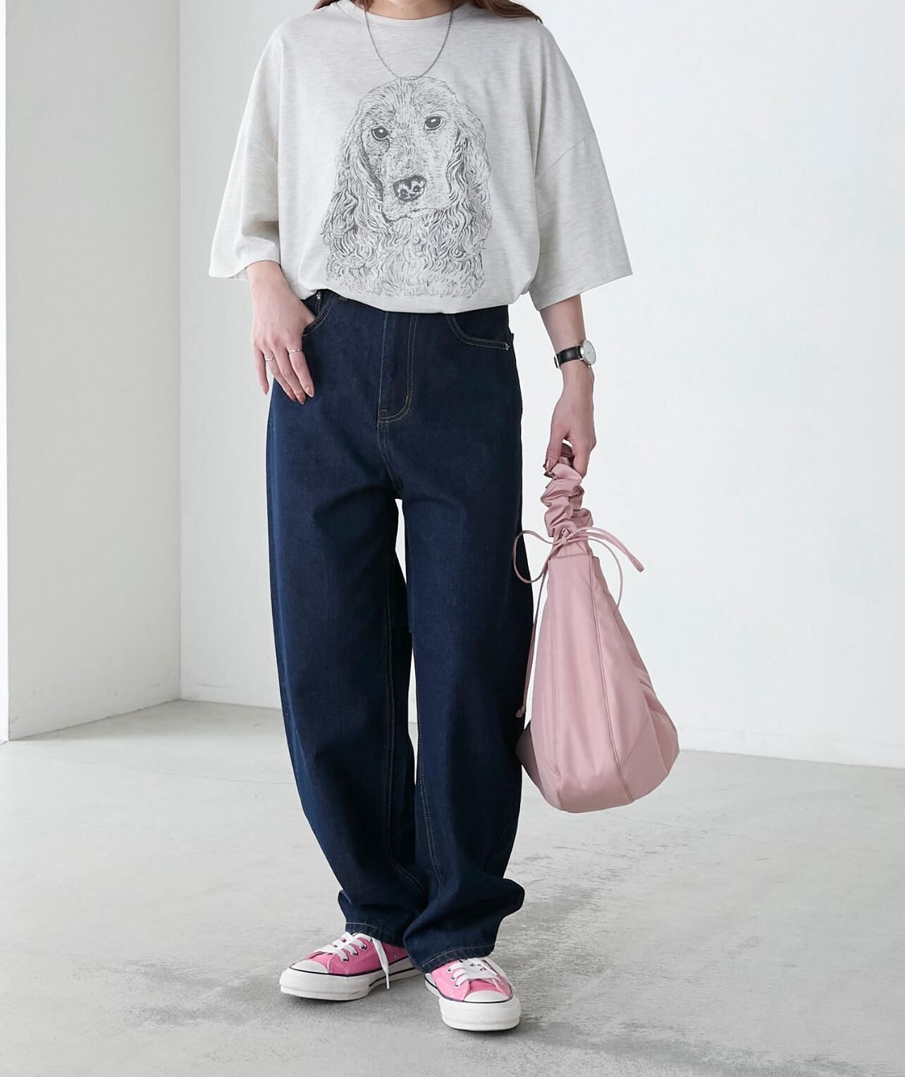 【預購】JN090905 BONLECILL 狗狗圖案短袖上衣(free size)